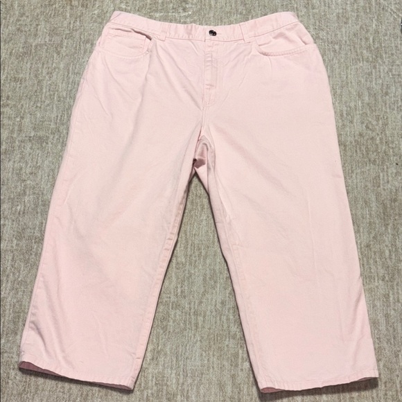 14 Women's Lauren Ralph Lauren Pink cropped Capri jeans pants - Picture 1 of 6